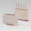 Conjunto de facas com bloco Maestro MR-1412-BEIGE + conjunto de tábuas de corte bege