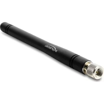 Antena DELOCK LTE ficha SMA 1,0–5,23 dBi omnidirecional rígida preta