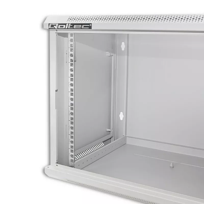 Armário rack QOLTEC 19 polegadas 9U 600x500x600 montagem na parede ou no chão caixa de servidor