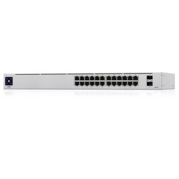 Ubiquiti UniFi 24 portas PoE Gerido L2/L3 Gigabit Ethernet (10/100/1000) Power over Ethernet (PoE) 1U prateado