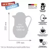 Garrafa térmica ROTPUNKT 1,2 L, marfim — 24 h quente / 36 h frio, com pega, 199×255 mm