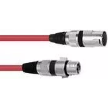 Cabo de áudio Omnitronic 30220903 3 m XLR 3 pinos vermelho