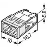 Wago 2273-202 conector/separador de cabos transparente, branco