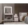 Penteadeira de quarto Topeshop Z.MARINA LUSTRO BIEL — aglomerado branco, 2 gavetas
