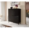 Estante ABETO 100,5 x 40 x 121,5 cm preto/preto brilhante