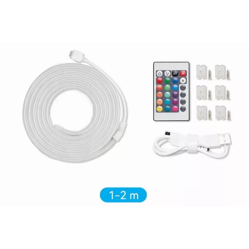 Vention PAEWH fita LED neon de silicone, 2 m, USB 5 V, com telecomando IR