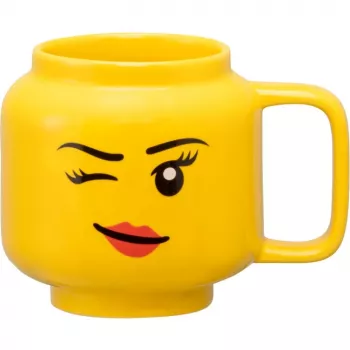 Caneca de cerâmica room copenhagen Winking Girl Small Amarela 40460803, 250–350 ml