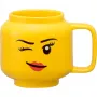 Caneca de cerâmica room copenhagen Winking Girl Small Amarela 40460803, 250–350 ml