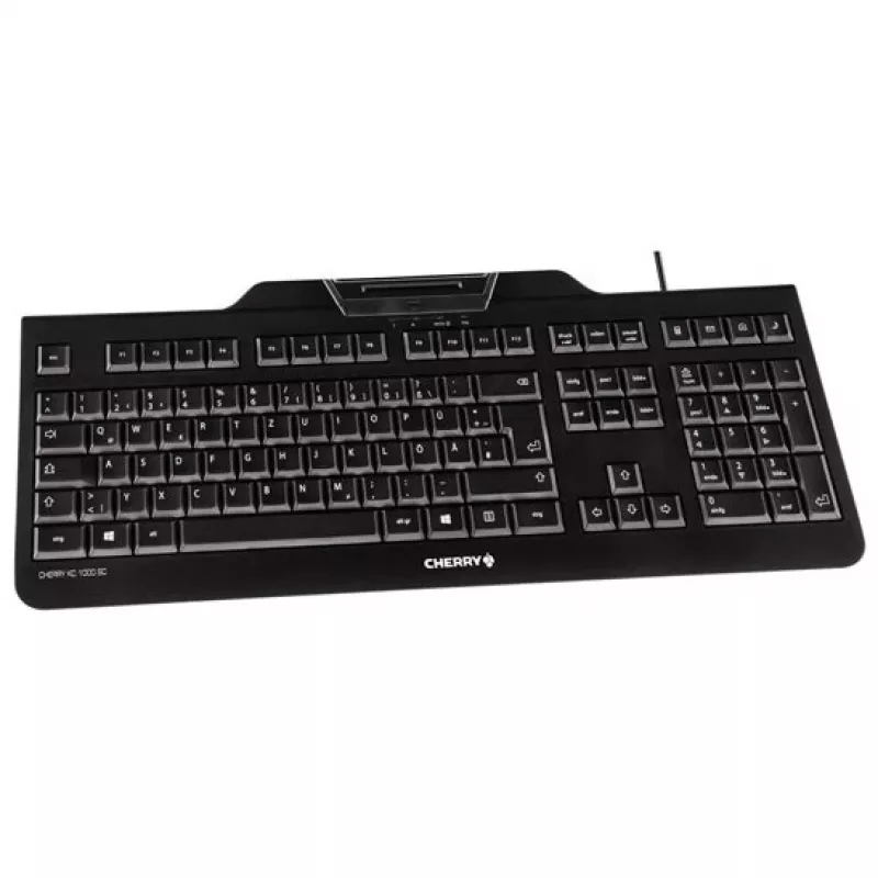 Teclado CHERRY KC 1000 SC Universal USB AZERTY belga preto