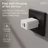 Carregador USB de parede DIGITUS 20W, 1x USB-C, 1x USB-A, entrada 100–240V, branco