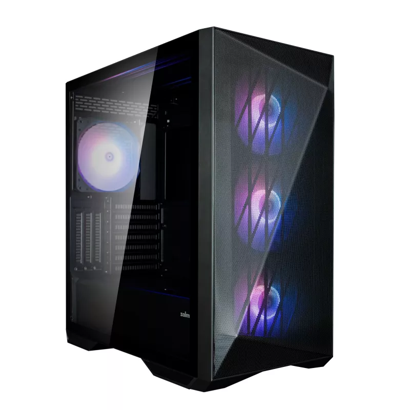 Zalman Z9 Iceberg MS preto caixa de PC ATX Mid Tower com 4 ventoinhas ARGB de 140 mm - Midi/Mini Tower - ATX