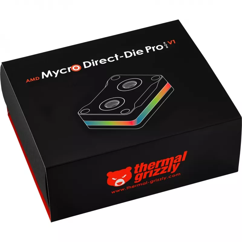 Thermal Grizzly AMD Mycro Direct-Die Pro RGB V1 refrigeração líquida para CPU, preto