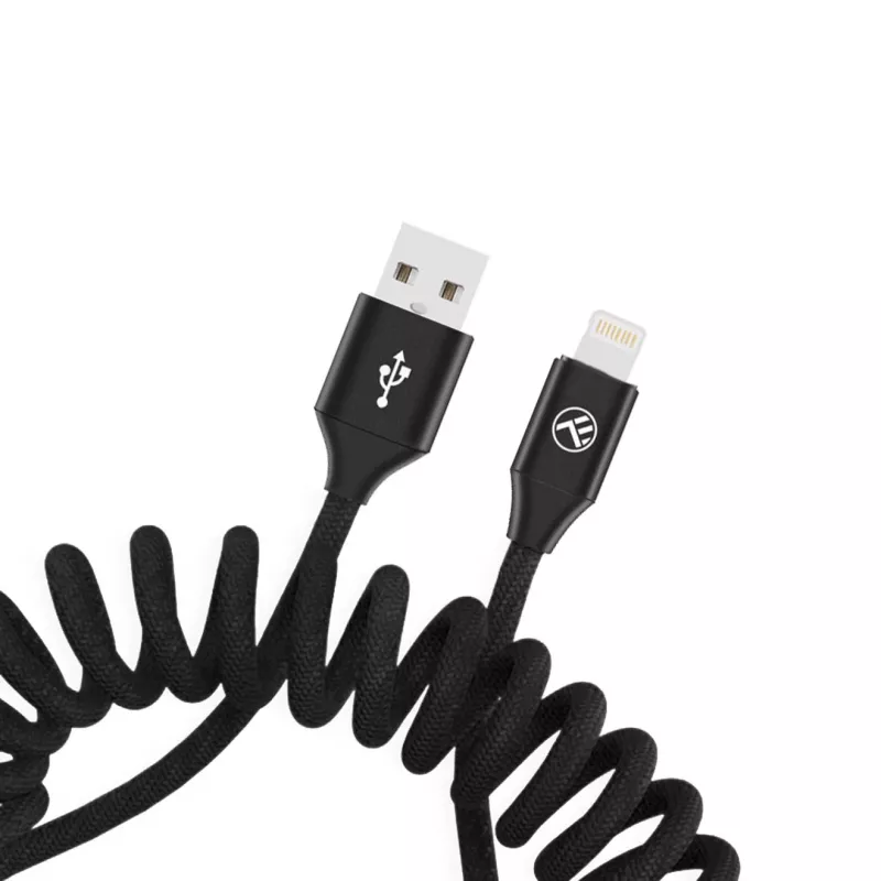 Cabo de dados USB para Lightning Tellur Extendable 3A, 1,8 m, preto
