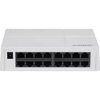 Switch de rede Dahua Technology SF1016L Unmanaged L2 Fast Ethernet (10/100) Secretária/Montagem na parede Cinzento