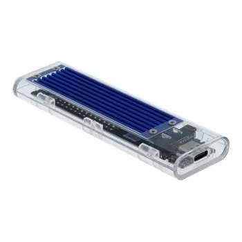 Caixa para SSD DeLOCK 42620 caixa externa para SSD M.2 NVME PCIe com conector fêmea USB Type-C, transparente