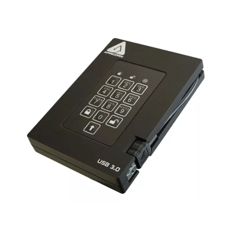 Apricorn SSD ext. 2,5 1TB Aegis Padlock Fortress USB 3.0 256-bit AES-XTS, FIPS 140-2 Lvl2, 4utilizadores (A25-3PL256-S1000F)