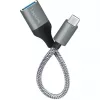 Adaptador LogiLink USB 3.2 Gen1 Type-C C/M para USB-A/F OTG alumínio 0,15 m