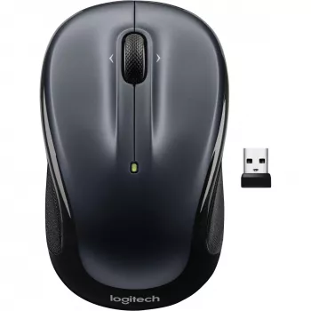 LOGITECH M325s rato ambidestro ótico 5 botões sem fios 2,4 GHz recetor Nano USB cinzento-escuro