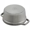 Staub La Cocotte redonda de ferro fundido 26 cm, cinzento grafite