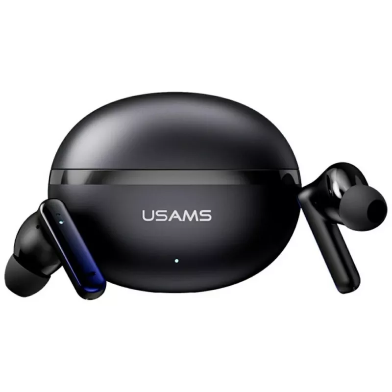 Auscultadores Bluetooth Usams TWS E02 ANC+ENC preto