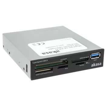Leitor de cartões Akasa AK-ICR-27 USB 3.2 Gen 1 (3.1 Gen 1) interno preto, cinzento