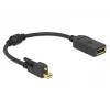 Cabo DisplayPort DeLOCK 62638 Mini DisplayPort 0,25 m preto