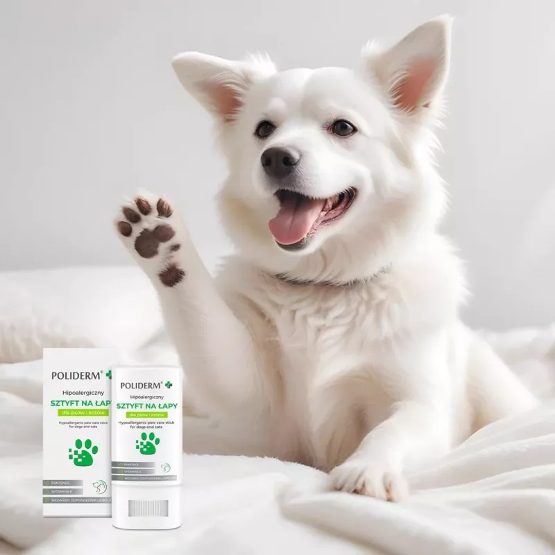 Bálsamo para patas JM Sante POLIDERM hipoalergénico 14,5 g — proteção das patas para cães e gatos
