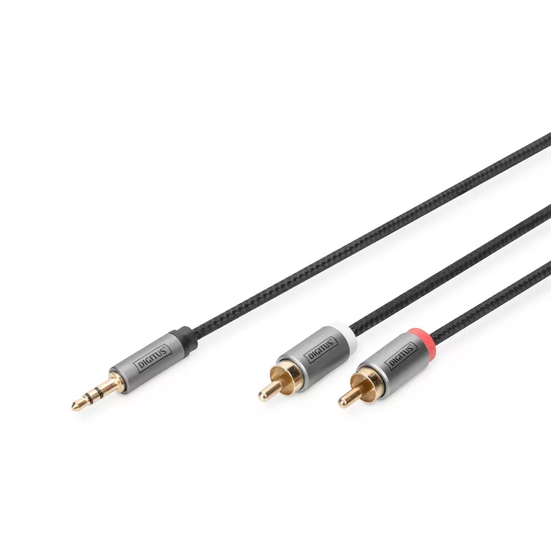 Digitus | Estéreo 3,5 mm para 2RCA Y-splitter, M para M | DB-510330-018-S | 3,5 mm Estéreo | 2x fichas RCA