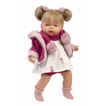 Boneca Joelle 38 cm da Llorens — boneca bebé chorona com características realistas e corpo macio