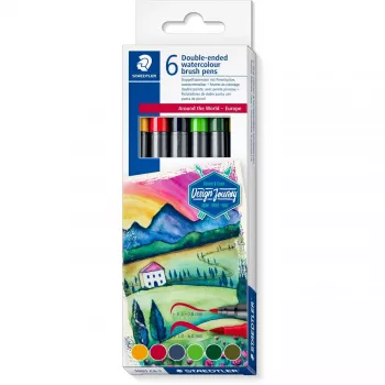 Conjunto de lápis de cor Staedtler Design Journey Around the World Europa conjunto 3001 C6-1