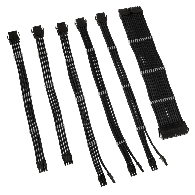 Conjunto de extensão de cabos com trança Kolink Core Adept - preto