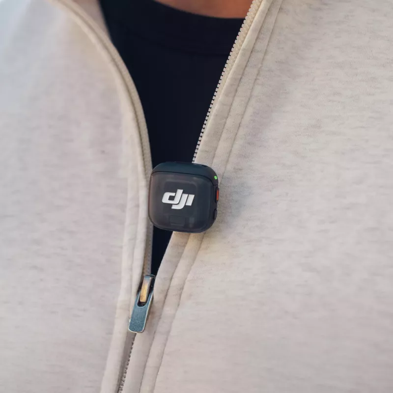 Transmissor bodypack sem fios DJI MIC 3 – transmissor de microfone portátil compacto, preto/cinzento
