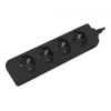 Extensão de energia Lanberg PS0-04E-0100-IEC-BK 1 m 4 tomadas AC interior preto