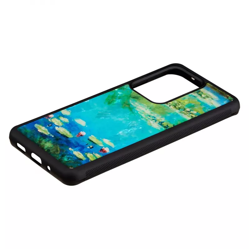 Capa de proteção iKins para Samsung Galaxy S20 Ultra – design nenúfares preto