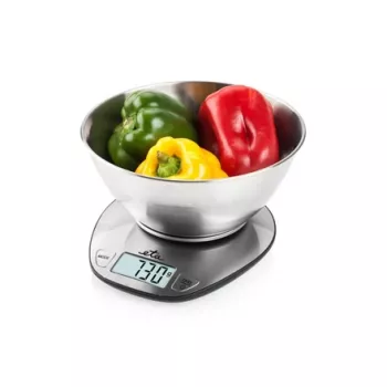 Balança de cozinha eletrónica ETA Dori aço inoxidável, capacidade 5 kg, precisão 1 g