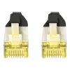 Cabo de rede DIGITUS CAT 6A S/FTP DK-1644-A-020-BL-10, 2 m, preto, 10 unidades
