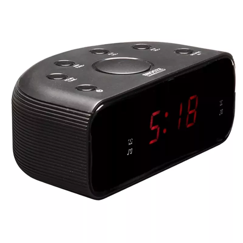 Rádio FM analógico e digital Denver CR-430 com ecrã LED, preto