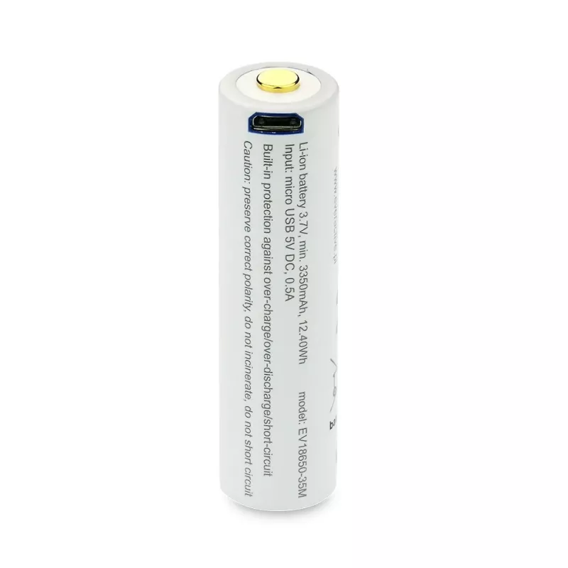 Bateria Li-Ion 18650 3,7V everActive 3500mAh (1 unid.) micro-USB com proteção