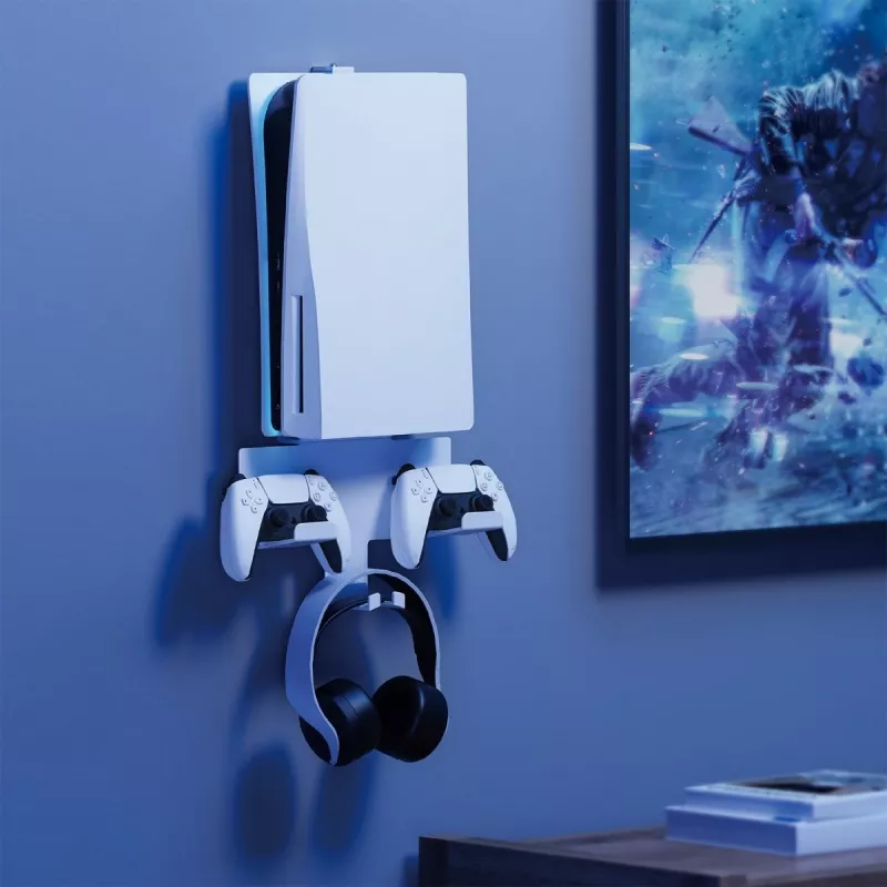Suporte de parede MACLEAN RS181 para PlayStation 5 — design que poupa espaço, instalação fácil