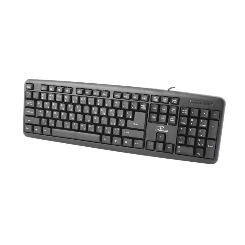 Teclado Esperanza TKR101 Office USB QWERTY inglês, russo preto