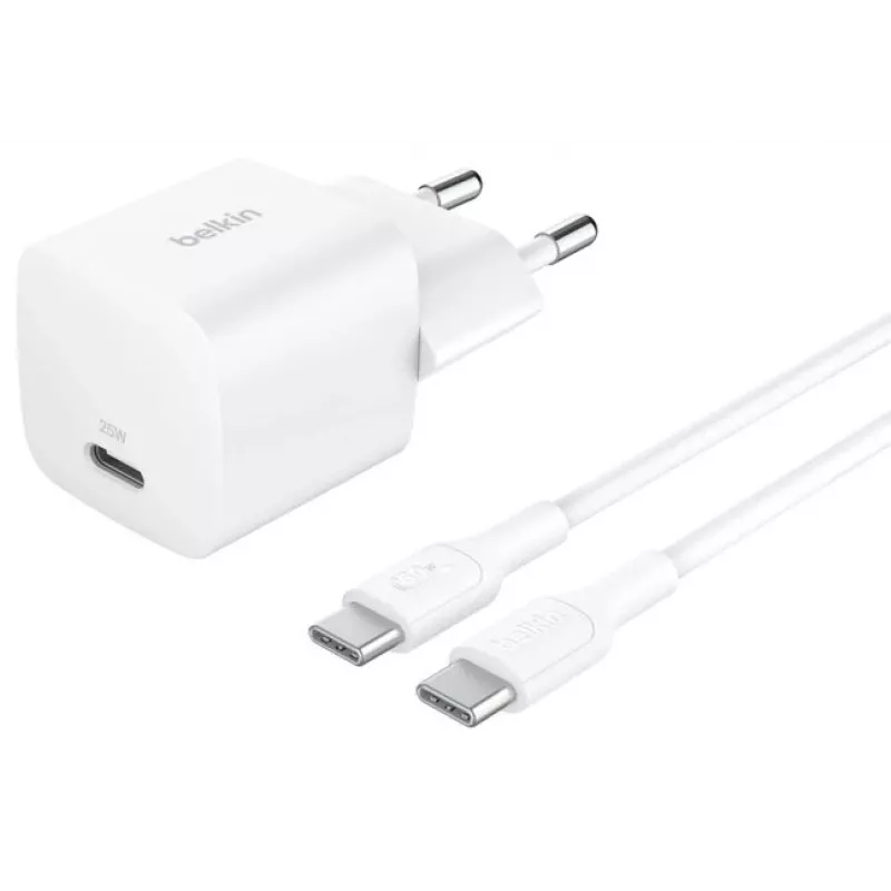 Fonte de alimentação Belkin BoostCharge WCA012KQ1MWH-B6 25W PD 3.1 PPS USB-C