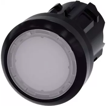 Botão Siemens atuador plano, anel frontal plástico branco SIRIUS ACT 3SU1001-0AB60-0AA0 1 unid. (3SU1001-0AB60-0AA0)