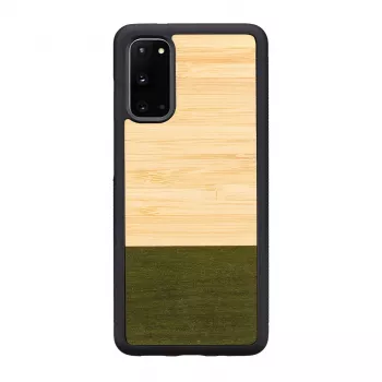 Capa para telemóvel Man and Wood Galaxy S20 Bambuswald preto — capa traseira de proteção para Samsung Galaxy S20