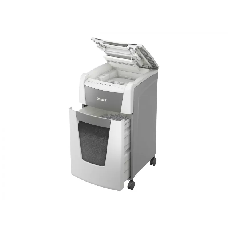 Leitz IQ Autofeed Office 300 destruidora de documentos automática P4, corte cruzado, 22 cm, 4 x 30 mm, 60 L, 500 folhas, 55 dB