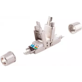 Conector STP Cat. 6A de engate rápido sem ferramentas ShiverPeaks BS08-10001