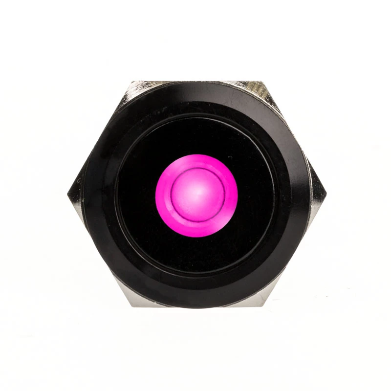 Botão antivandalismo DimasTech 25mm Blackline Dot RGB (PD224) botão de pressão resistente a vandalismo
