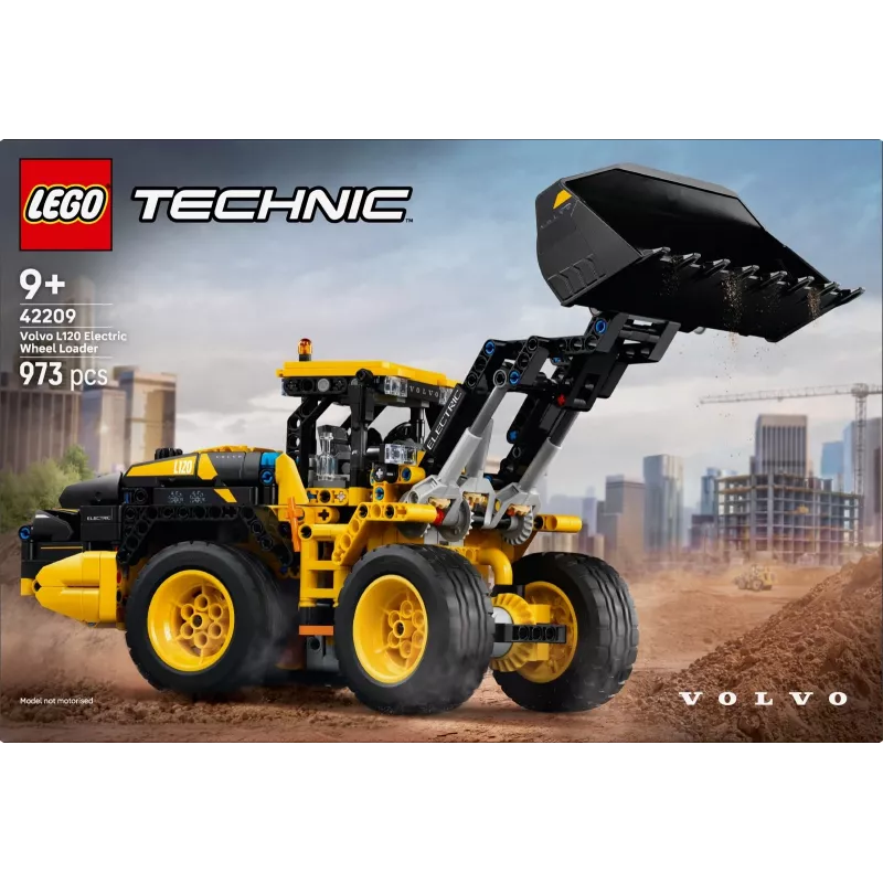 LEGO Technic Volvo L120 Carregadora Elétrica Modelo 42209, 973 peças, para crianças a partir dos 9 anos, 140×110×350 mm