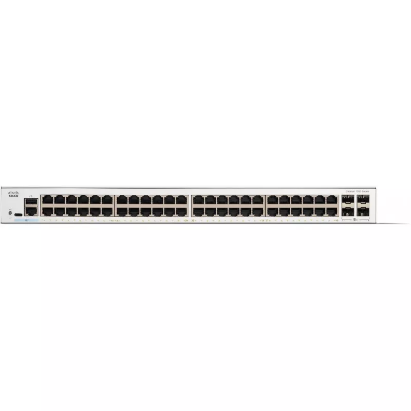 Switch gerido Cisco Catalyst 1300-48T-4X, 48 portas GE, 4x10GE SFP+, Limited Lifetime Protection (C1300-48T-4X)
