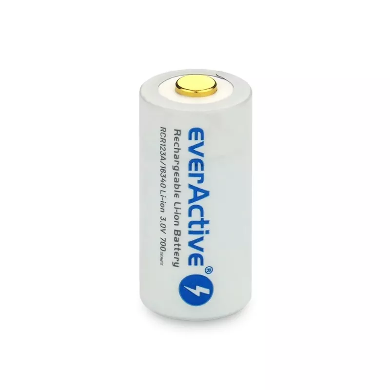 Bateria recarregável everActive EV16340 700mAh 3V com função de carregamento Micro-USB