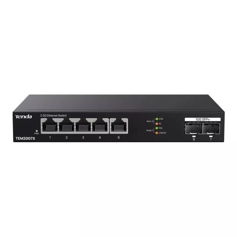 Tenda TEM2007X Switch de rede 2.5G Ethernet 5 portas